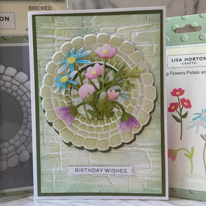 Lisa Horton Crafts Bricked Window 6" x 6" 3D Embossing Folder