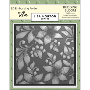 Lisa Horton Crafts Budding Bloom 6" x 6" 3D Embossing Folder