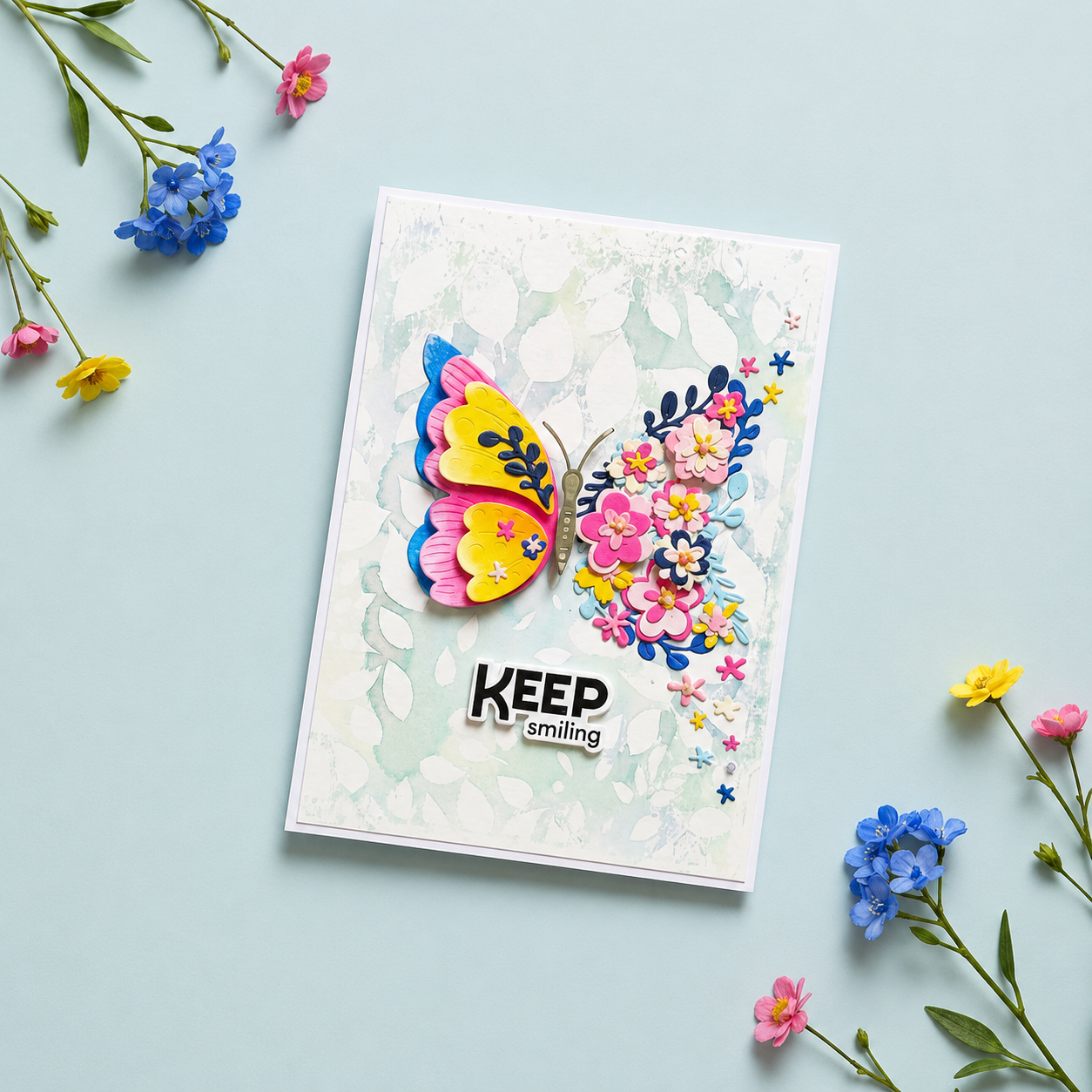 The Studio Collection Ombré Florals Layering Stencils & Die Set
