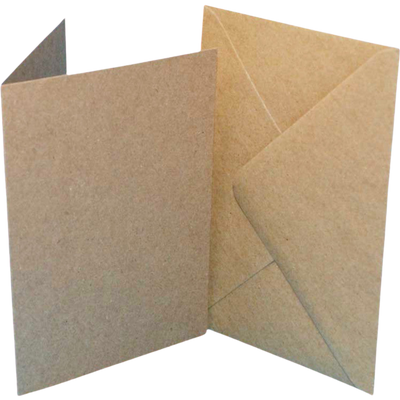 Cards & Envelopes C6 Kraft Card 50 Pack