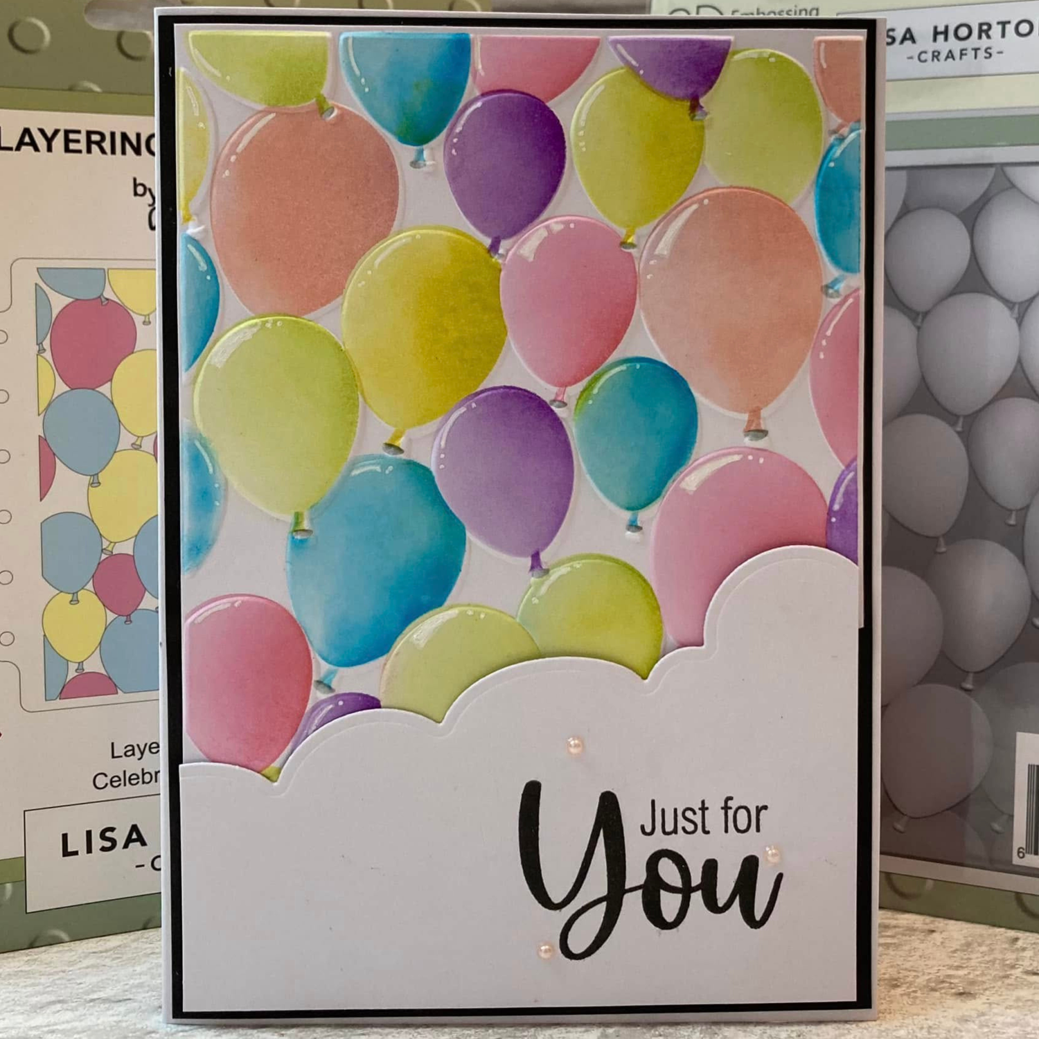Lisa Horton Crafts Celebration Balloons 5" x 7" Layering Stencils