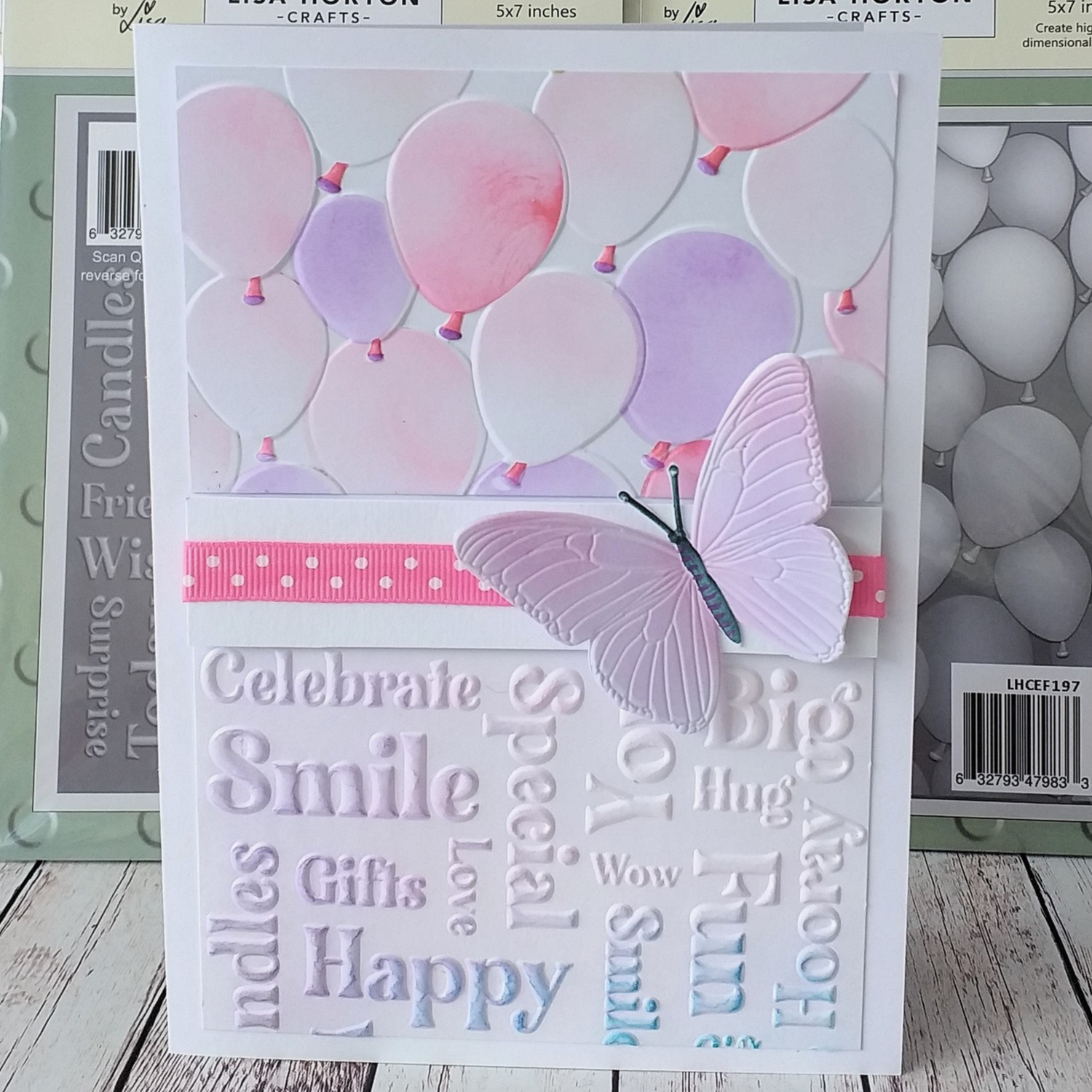 Lisa Horton Crafts Celebration Balloons 5" x 7" Layering Stencils