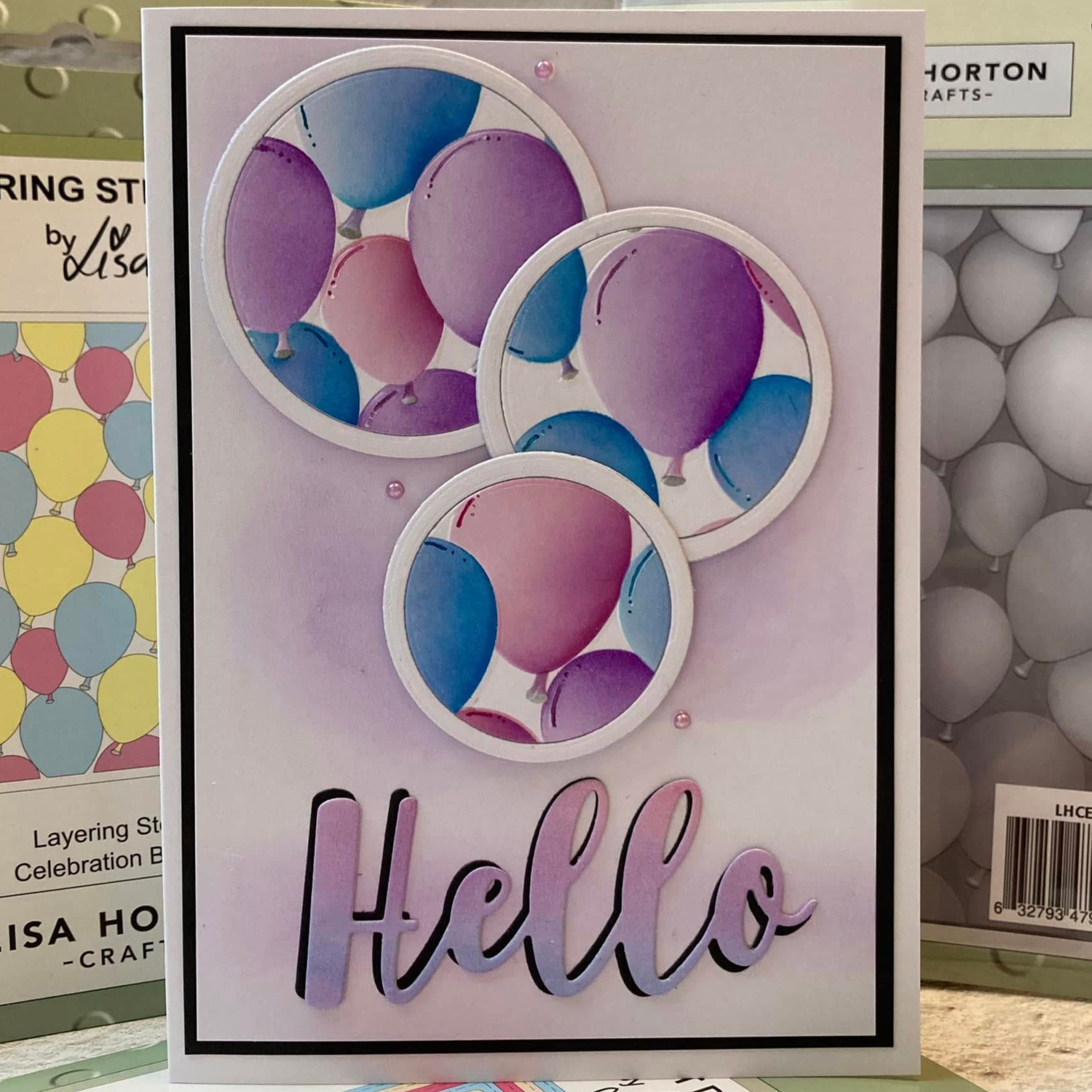 Lisa Horton Crafts Celebration Balloons 5" x 7" Layering Stencils