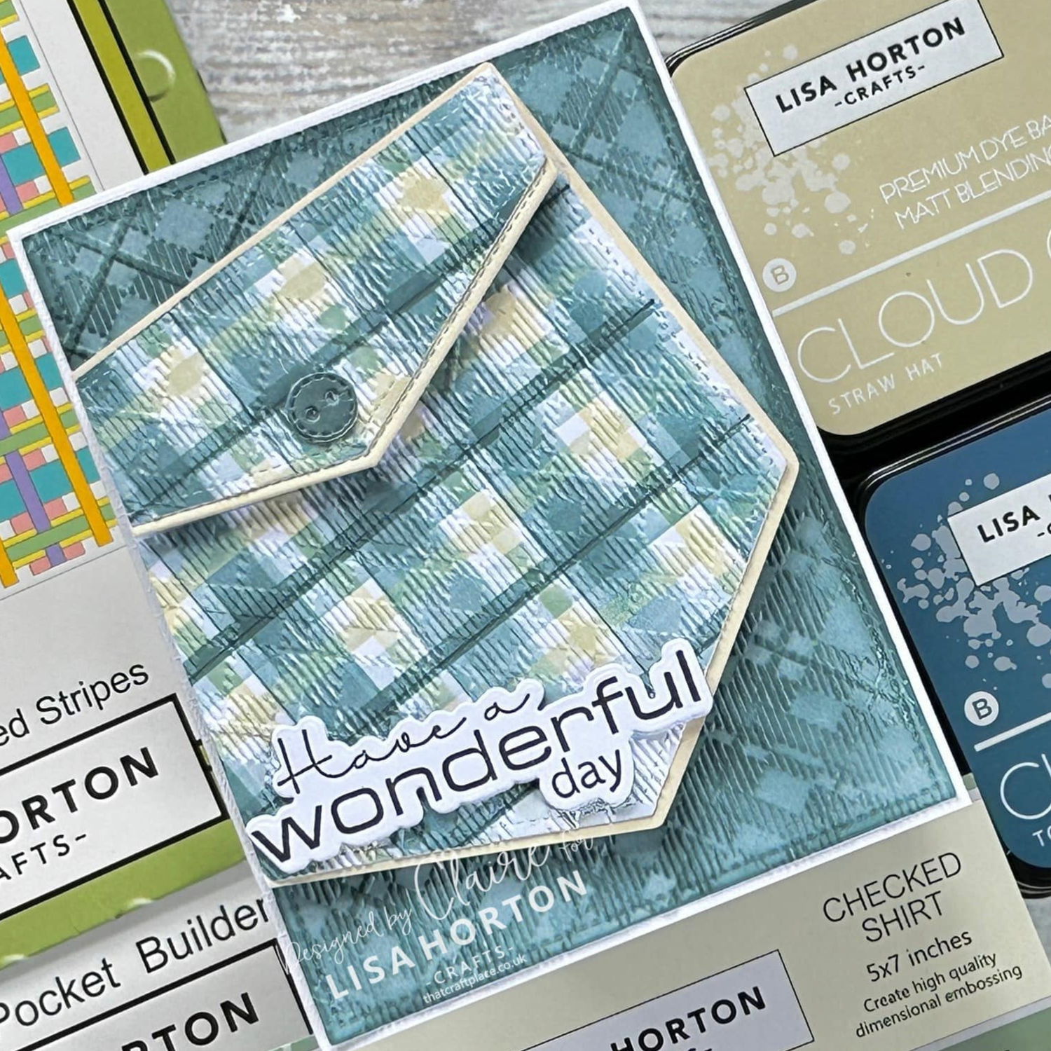 Lisa Horton Crafts Checked Shirt 5" x 7" 3D Embossing Folder