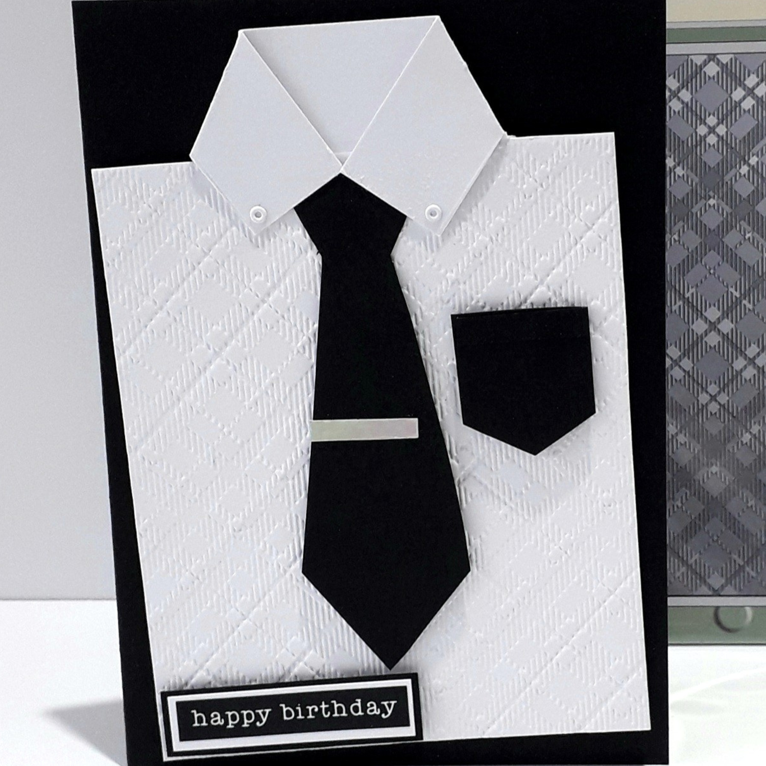 Lisa Horton Crafts Checked Shirt 5" x 7" 3D Embossing Folder