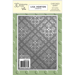Lisa Horton Crafts Checked Shirt 5" x 7" 3D Embossing Folder
