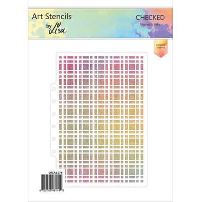 Lisa Horton Crafts Checked A5 Stencil