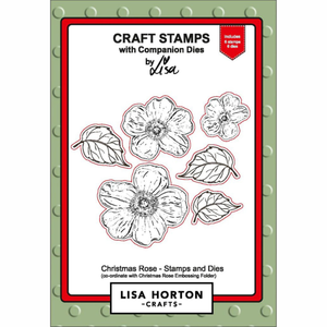 Lisa Horton Crafts Christmas Rose Stamp and Coordinating Die Set
