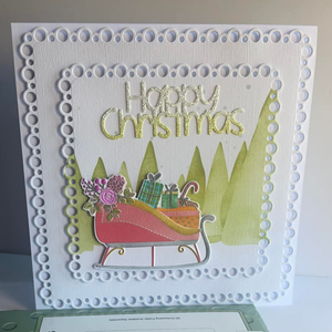 Christmas Sleigh A6 3D Embossing Folder with Die