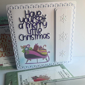 Christmas Sleigh A6 3D Embossing Folder with Die