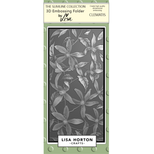 Lisa Horton Crafts Clematis DL 3D Embossing Folder