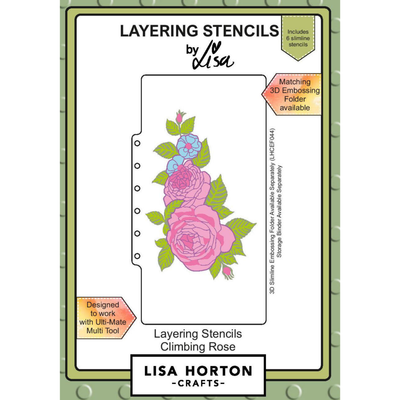 Lisa Horton Crafts Climbing Rose DL Layering Stencils