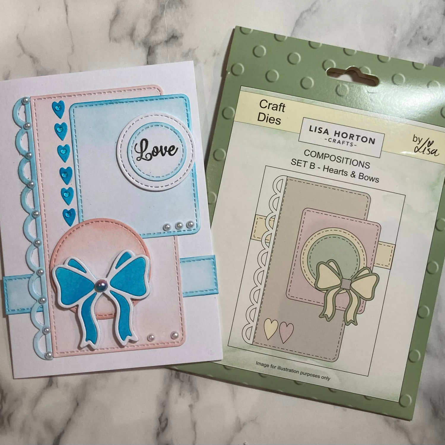 Lisa Horton Crafts Composition Layout Dies - Set B (Hearts and Bows)