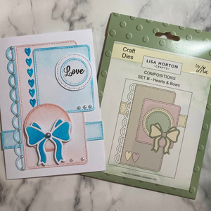 Lisa Horton Crafts Composition Layout Dies - Set B (Hearts and Bows)