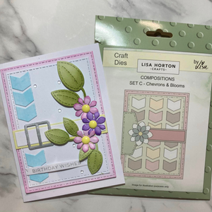 Lisa Horton Crafts Composition Layout Dies - Set C (Chevrons and Blooms)