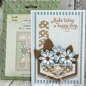 Lisa Horton Crafts Composition Layout Dies - Set C (Chevrons and Blooms)