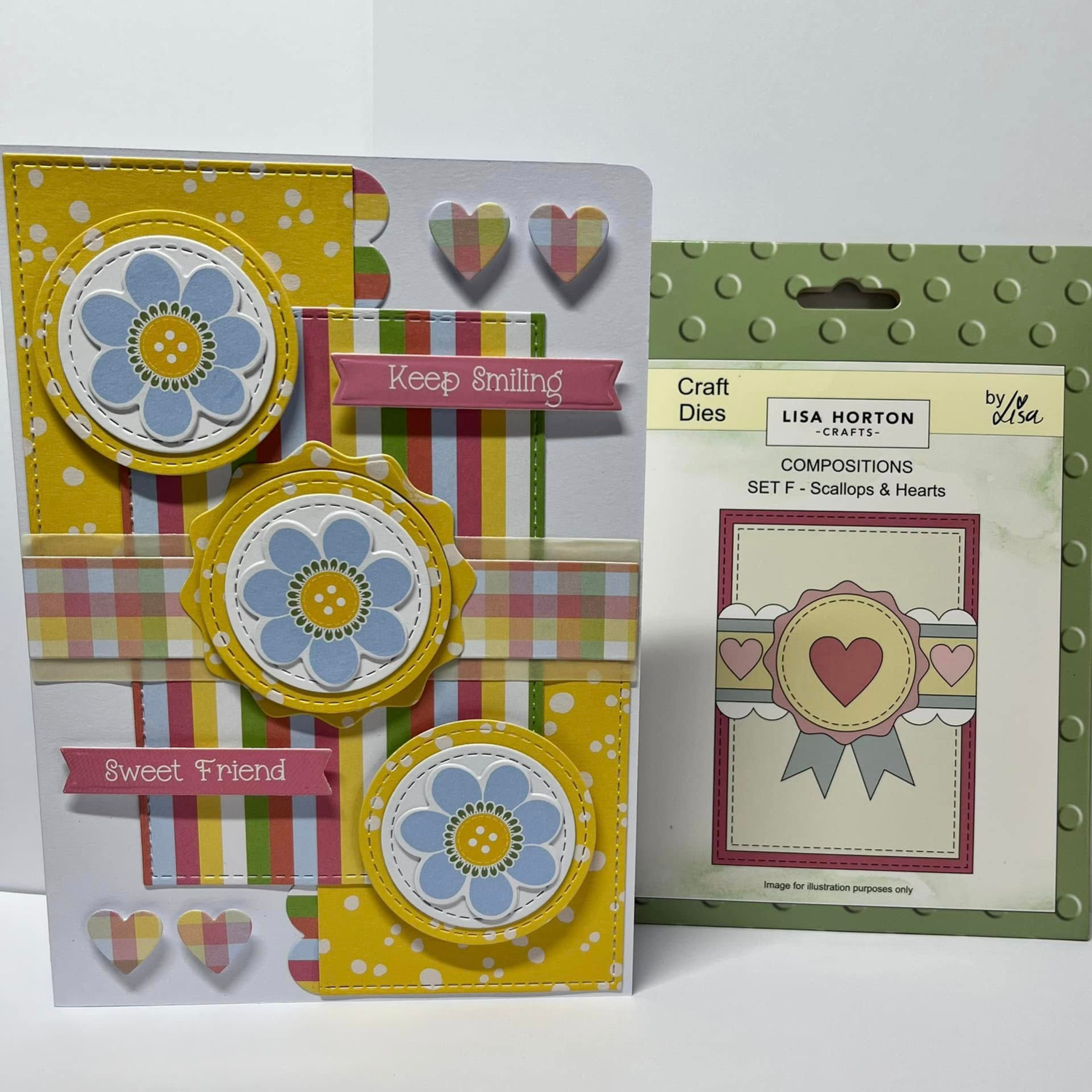 Lisa Horton Crafts Composition Layout Dies - Set F (Scallops and Hearts)