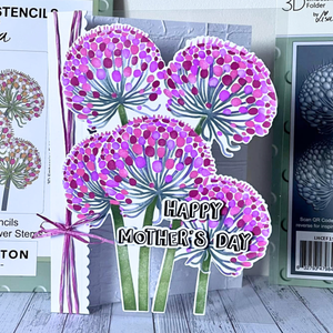 Lisa Horton Crafts Blooming Coneflower Stems 5" x 7" Layering Stencils