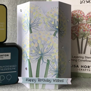 Lisa Horton Crafts Blooming Coneflower Stems 5" x 7" Layering Stencils