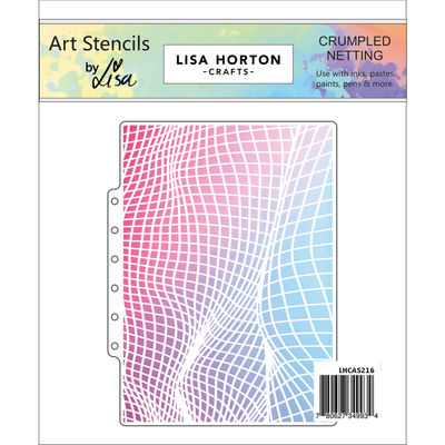 Lisa Horton Crafts Crumpled Netting Stencil
