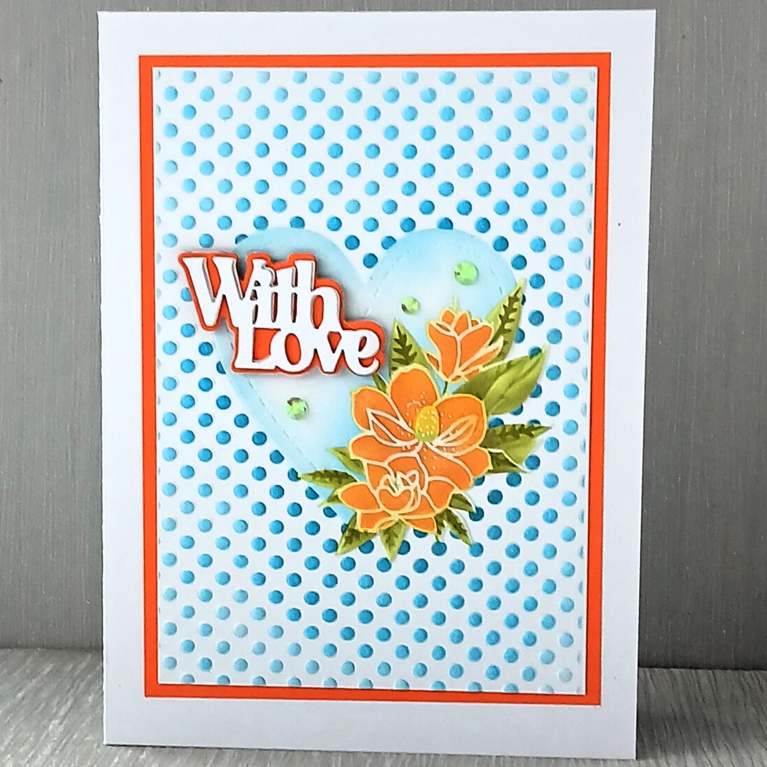 Lisa Horton Crafts Dotty Magnolia Heart Embossing Folder and Layering Stencils