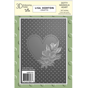 Lisa Horton Crafts Dotty Magnolia Heart Embossing Folder and Layering Stencils