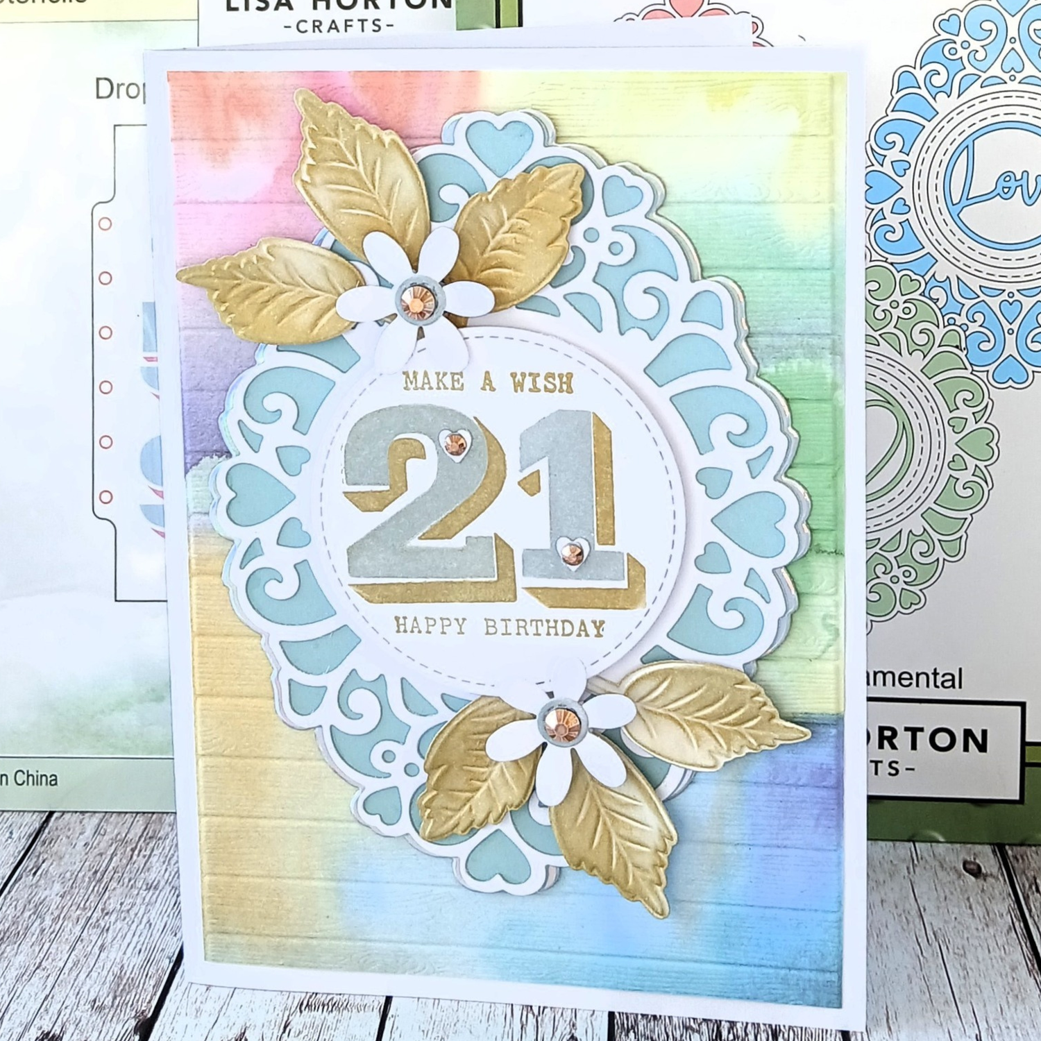Lisa Horton Crafts Drop Shadow Sentiments Stencils - Numbers