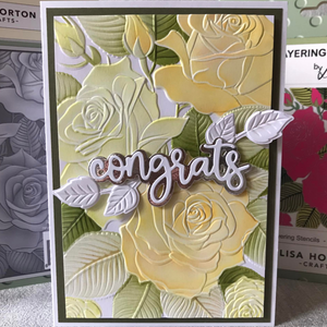 Lisa Horton Crafts English Roses 5" x 7" Layering Stencils