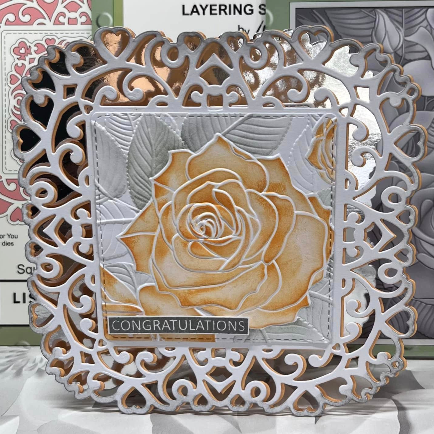 Lisa Horton Crafts English Roses 5" x 7" Layering Stencils