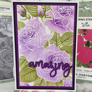 Lisa Horton Crafts English Roses 5" x 7" Layering Stencils