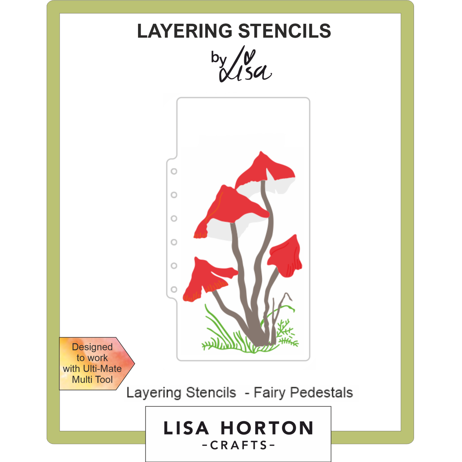 Lisa Horton Crafts Fairy Pedestals DL Layering Stencils
