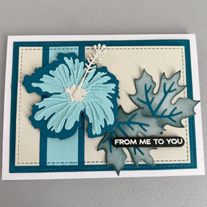 Lisa Horton Crafts Autumn Foliage Die Set with A5 Wavy Blooms and A5 Pebbles Stencils