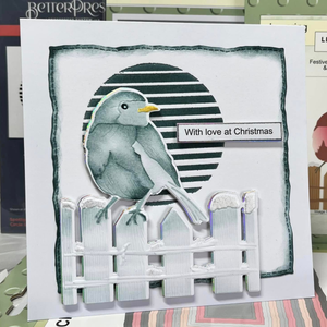 Lisa Horton Crafts Festive Robin A6 Layering Stencils with Die