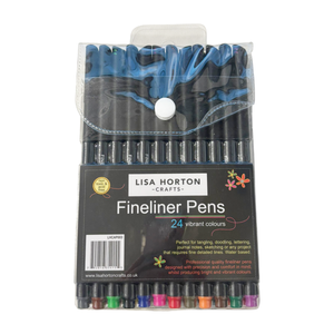 Lisa Horton Crafts Set of 24 Coloured Fineliner Pens