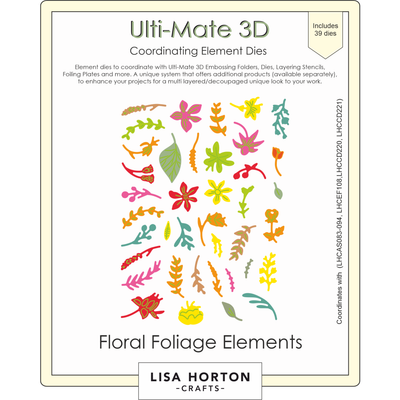 Lisa Horton Crafts Ulti-Mate 3D - Floral Foliage Elements Die Set