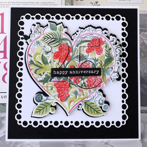 Lisa Horton Crafts Floral Heart 6" x 6" Layering Stencils