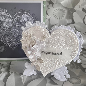 Lisa Horton Crafts Floral Heart 6" x 6" Layering Stencils