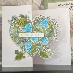 Lisa Horton Crafts Floral Heart 6" x 6" Layering Stencils