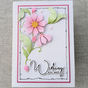 Lisa Horton Crafts Cosmo Flourish Floral Plate Die Set