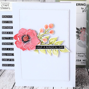 Lisa Horton Crafts Floral Teacup 5" x 7" Layering Stencils