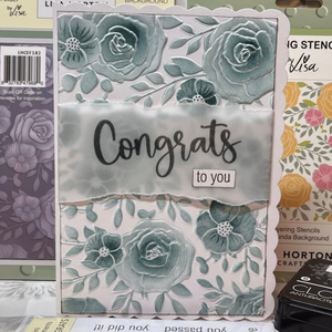 Lisa Horton Crafts Floribunda Background 5" x 7" Layering Stencils