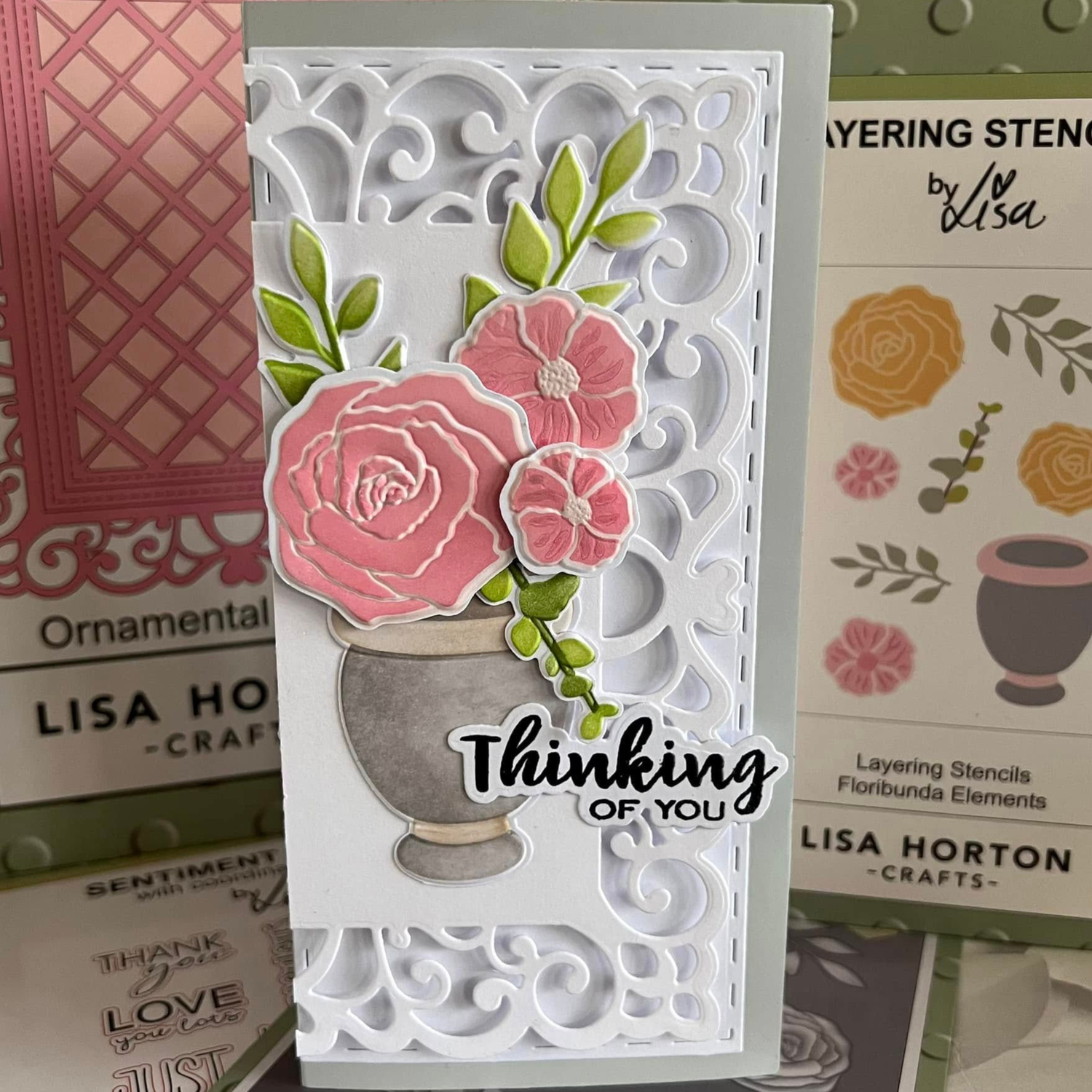 Lisa Horton Crafts Floribunda Elements A6 Layering Stencils