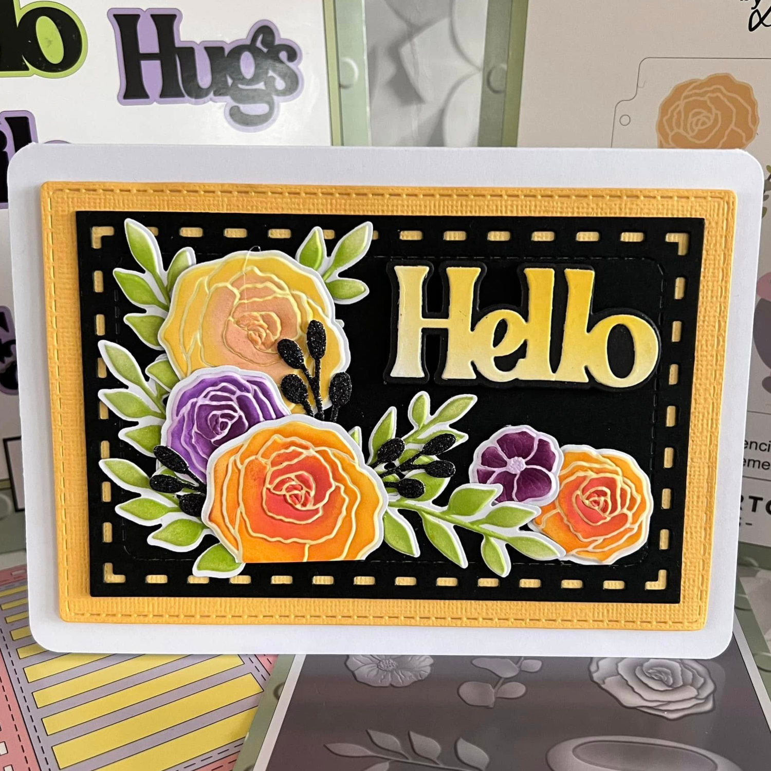 Lisa Horton Crafts Floribunda Elements A6 Layering Stencils