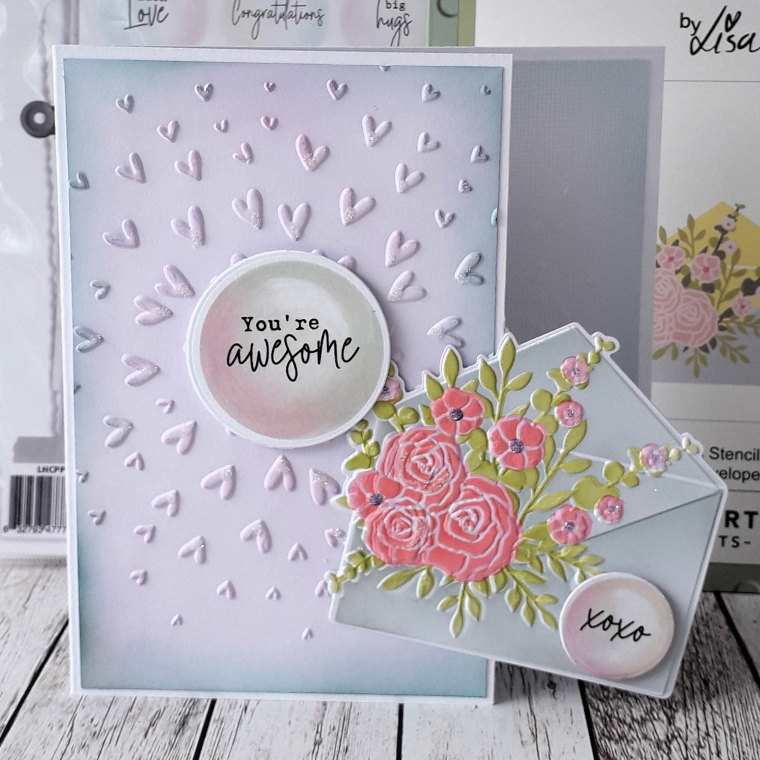 Lisa Horton Crafts Floribunda Petal Envelope A6 Layering Stencils