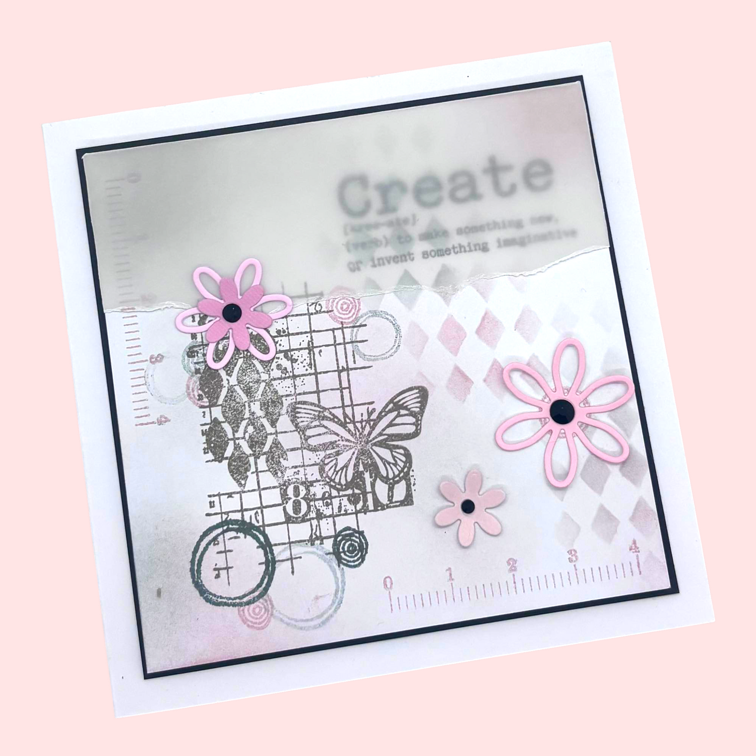 Muse & Maker Fluttered Lines DL Clear Stamp Set