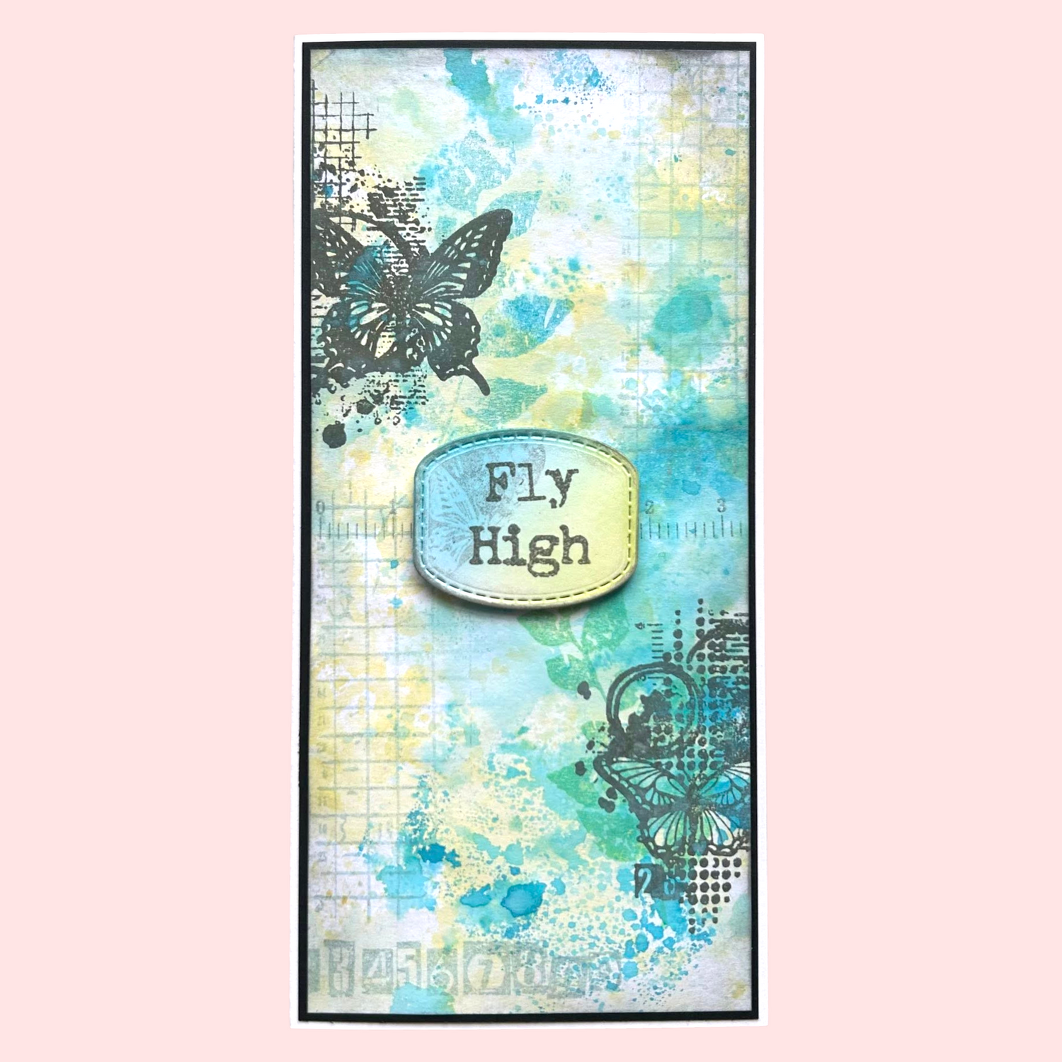 Muse & Maker Fluttered Lines DL Clear Stamp Set