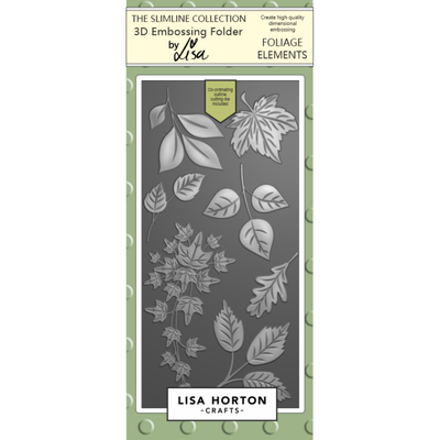 Lisa Horton Crafts Foliage Elements DL 3D Embossing Folder with Die