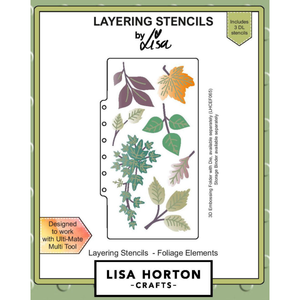 Lisa Horton Crafts Foliage Elements DL Layering Stencils