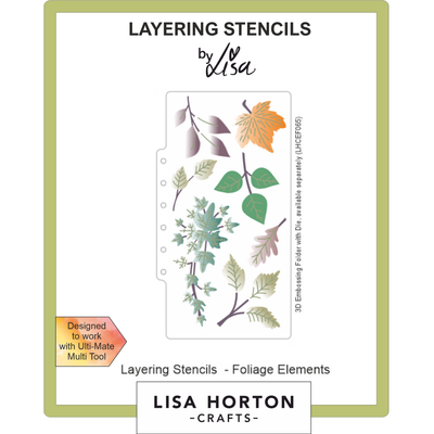 Lisa Horton Crafts Foliage Elements DL Layering Stencils