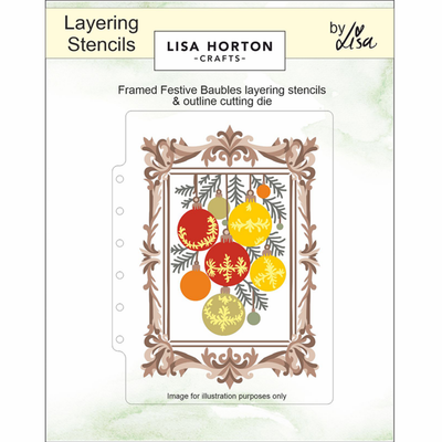 Lisa Horton Crafts Framed Festive Baubles 5